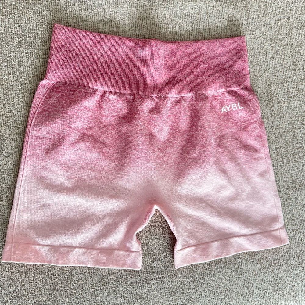 AYBL Pink Ombre High-Waist Bike Shorts